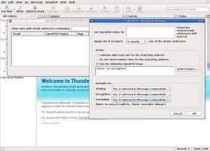 Thunderbird's Enigmail has advanced per-recipient configuration