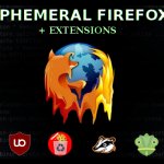 icon of ephemeral firefox with icons of popular extensions below it