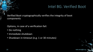 Slide shows how BG Verified Boot uses signatures to block booting
