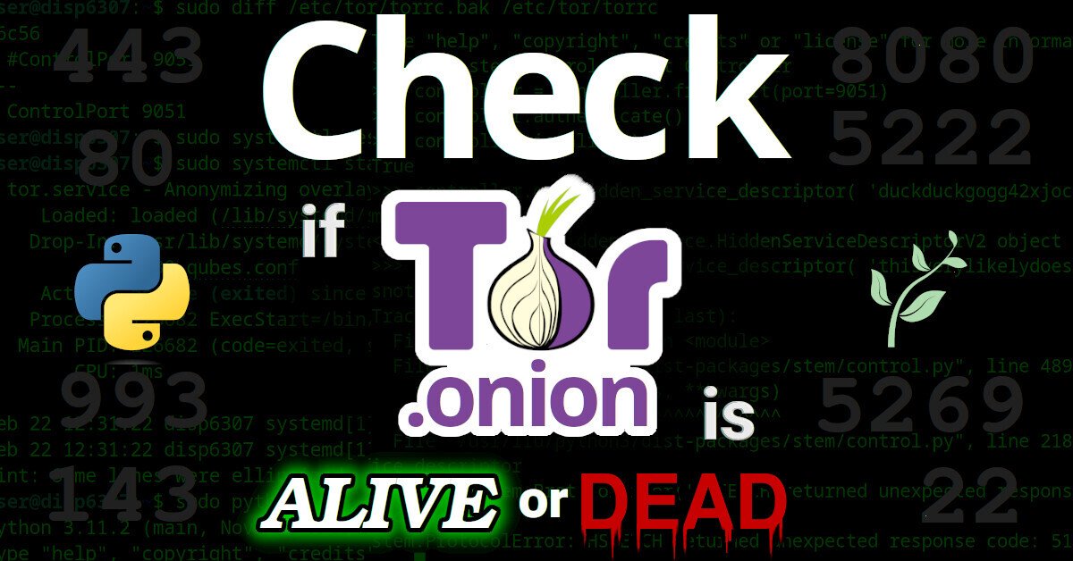 Check If Tor .onion is Alive or Dead