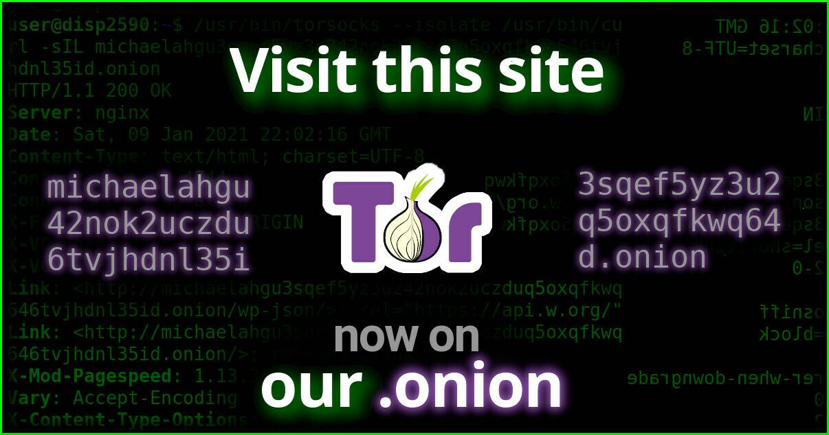 Visit this site on our .onion
