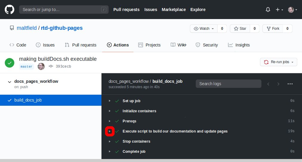 Screenshot of GitHub Actions log