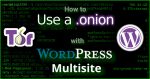 How to use a .onion with Wordpress Multisite